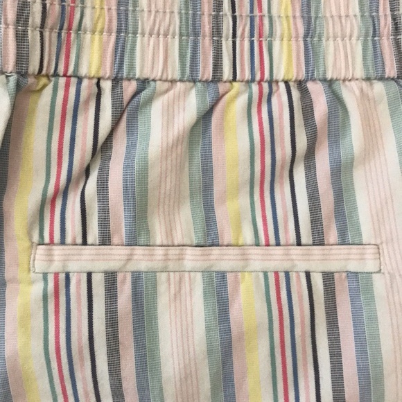 Ann Taylor Loft multicolored striped shorts sz M drawstring waist - Picture 7 of 7